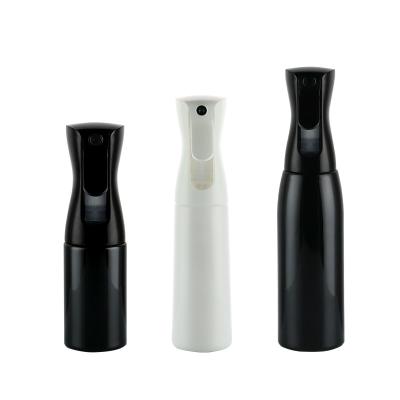 China Non Spill 200ml 300ml 500ml Plastic Continuous Spray Bottle Black White Water Mist Spray Bottle for sale