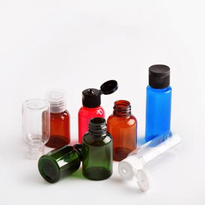 China Non Spill High Quality Free Samples Empty PET 25ml Bottle With Flip Top Cap for sale