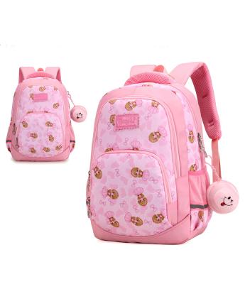 China China New Design Heavy Duty Student Compression Weight-Resistant Girl Child Backpack Pink Stylish Primary School Bag, Girls School Backpack for sale