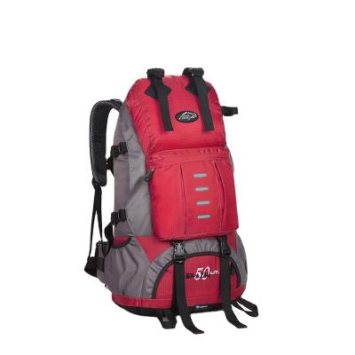 China Low Price 60L Bright Color Anti-theft Camping Bag Waterproof Backpack Nylon Hiking Trekking for sale