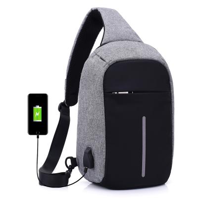 China Hot Selling OEM Anti Theft Chest Bag Anti Theft Men Trunk Bag, Lady Crossbody Sling Pack, Sling Bag with USB Charging Port for sale