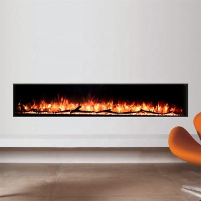 China 40 50 60 70 80 90 Modern Inch Modern 3D Media Wall Fireplace LED Decor Flame Insert 100 Inch Electric Artificial Fireplaces for sale