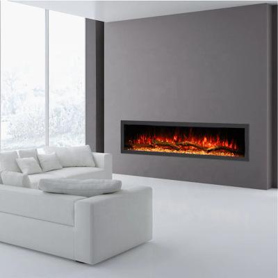 China Modern 36 40 50 60 70 80 90 Inch Modern 3D Media Wall Electric Fireplaces for sale