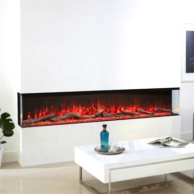 China Electric Fireplace Heater Artificial Fireplaces Insert Electric Modern Wall Mounted 3D Media 72 Inch Linear Fireplace for sale