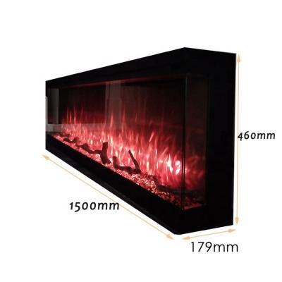 China Modern 59 Inch 1500mm Chimney Electric Heater, 7 COLORS Flames, 1500w/2000w/3000w Insert Heater for sale