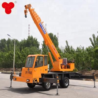 China TRUCK CRANE Mini Hydraulic Truck Mounted Crane 5 Ton Boom Truck Pickup Truck Telescopic Crane for sale