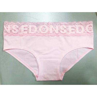 China Antibacterial Hot Sale Girls Logo Lace Waistband Seamless Quick Dry Panties Customized for sale