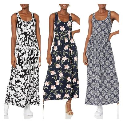 China Cyalaa Women's Cami Sleeveless Tank Floral Long Casual Maxi Dress Sundress YM006-factory supply Customizable-factory for sale