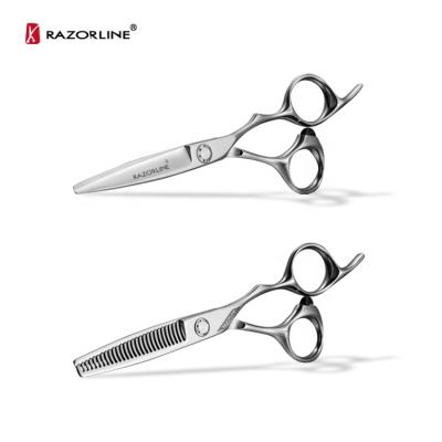 China Discount Hair Barber Scissors Large Shears AK18 Set Japanese Barber Shears Scissors Cutting Thinning Set Hair Shears 440C for sale