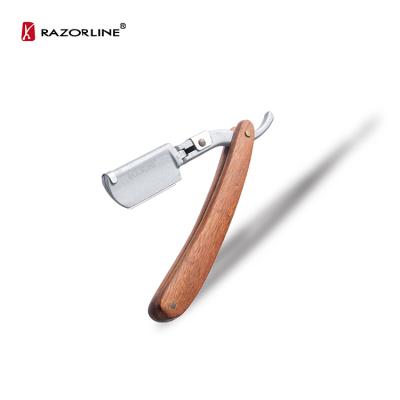 China Professional Single Blade Wood Straight Blade Shaving Classic Razor for sale