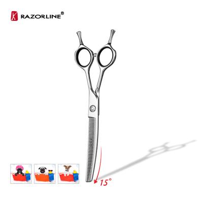 China Razorline NPK38CT 6.5 Inch SUS440C Curved Professional Professional Steel Curved Thinner Scissors for sale