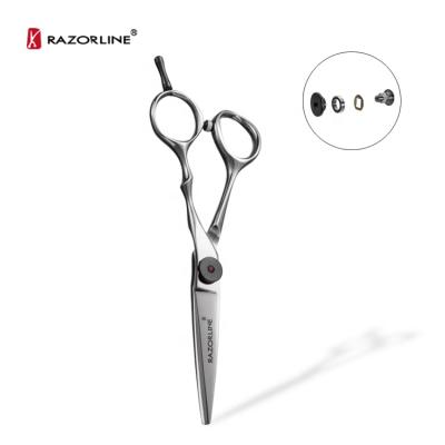 China Razorline EVO Japan 440C Straight Hair Scissors Factory Price Barber Shears Fancy Hairdressing Scissors for sale