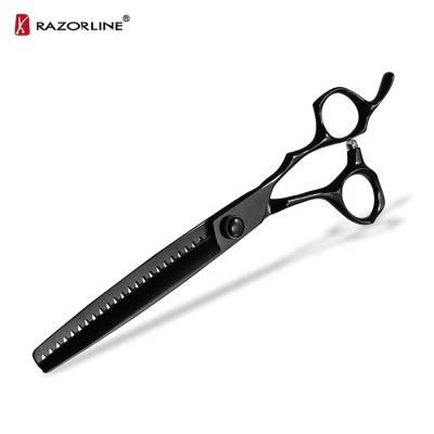 China Razorline NPK32BRTA SUS440C Black Pet Thinner Scissors Stainless Steel Viable Pets Slimming Shears for sale