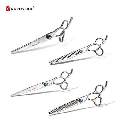 China Razorline Viable NPK15 Set Stainless Steel Pet Hair Grooming Scissors Dog Shears Doggie Hair Scissors for sale