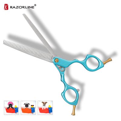 China Stocked Razorline NPK41BT JAPAN 440C Pet Thinner Scissors Doggie Stainless Steel Pet Slimming Scissors Doggie for sale