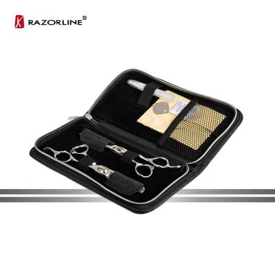 China SCOPE AND PROP65 Razorline GVA027M Hair Scissors Case packing 2 shears Barber Scissors Bag Home Use for sale