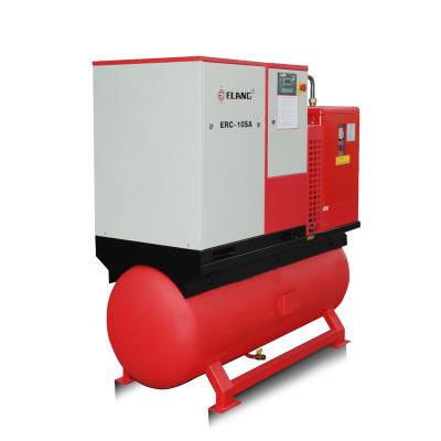 China Elang 10HP 7.5kw Air Cooling Lubricated Oil Injected Rotary Combined Screw Air Compressor for sale