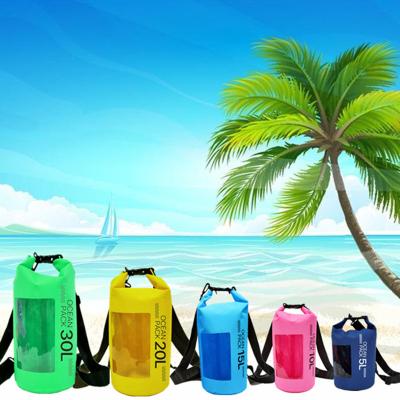 China Outdoor Sports Bag PVC Swimming Accessories Hiking Backpack Diving Drafting Waterproof Dry Dags for sale