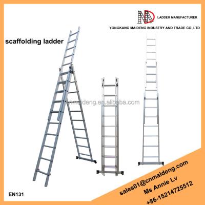 China Folding Ladders 24 Foot Step Ladder Extension Triple Ladders Aluminum for sale