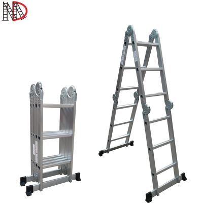 China 4*3 Folding Ladders Aluminum Folding Step Ladder With Small/Big Hinges for sale