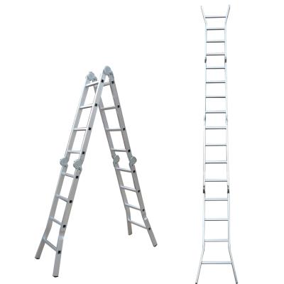 China Aluminum Universal Folding Ladders Step Ladder Portable Stairs With Platform for sale