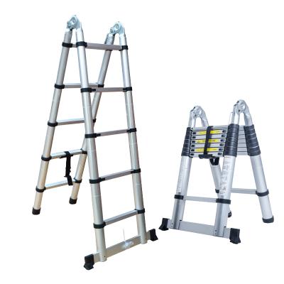 China Folding Ladders 2.6m Extendable Aluminum Stairs Telescopic Ladders With EN131 for sale