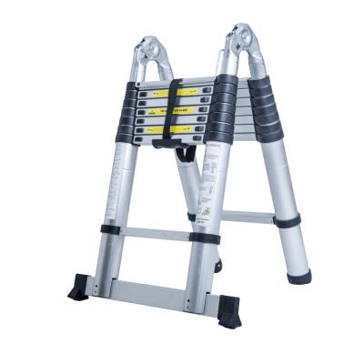 China Folding ladders double sided 5m aluminum telescopic ladders with factory cheap price for sale