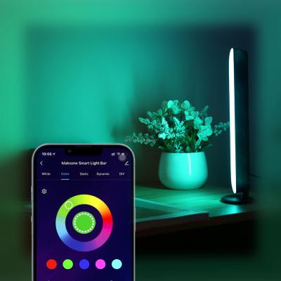 China Contemporary USB Powered Tuya App Music Sync Dreamy Color RGBIC Atmosphere 1 Pack Smart LED Desktop Light Bar With IR Remote Controller for sale