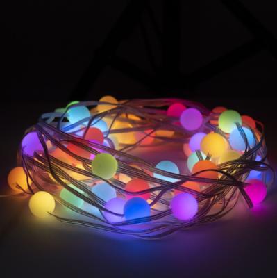 China Tuya's Contemporary RGBIC Melody Sync Smart App Led Globe String Fairy Lights with Remote Controller for Festival Decoration for sale