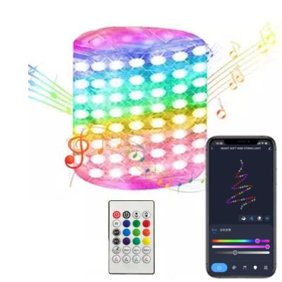 China Factory Price Contemporary Colorable Twinkle On Wifi Smart String Tuya App RGBIC 40 Scene Modes LED Fairy Lights With IR Remote Controller for sale