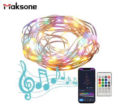 China Contemporary Hot Selling Waterproof Decoration RGBIC Smart LED String Fairy Light with IP44 Plug for Festival Party for sale