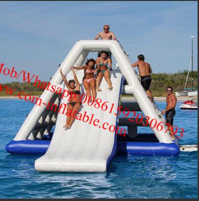 China Giant Commercial Outdoor Inflatable Water Slide With A Pool For Parks for sale