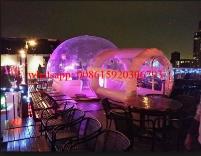 China inflatable crystal bubble tent , inflatable clear dome tent, clear plastic tent with light for sale