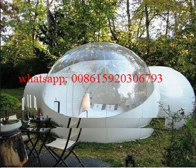 China Inflatable bubble tent outdoor with 2 tunnels,plastic bubble balloon for sale