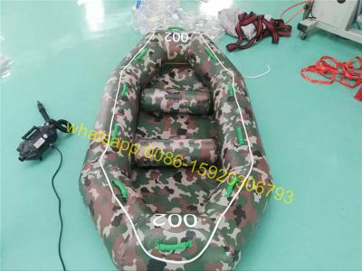 China camouflage inflatable boat army boat for sale