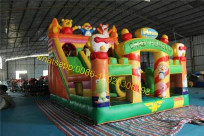 China crazy penguins bouncy castle slide inflatable for sale