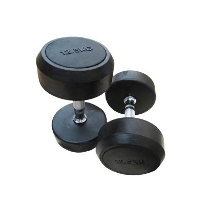 China Commercial Hot Sale Home Gym Equipment Accessory Rubber Dumbbell Set for sale