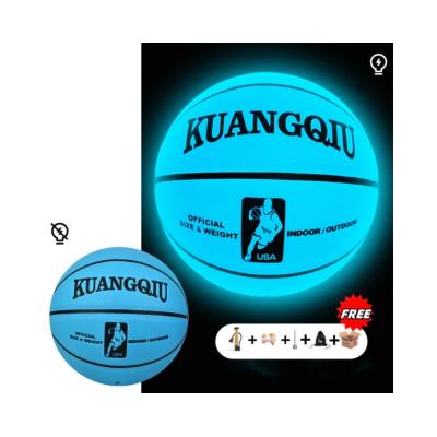 China Latest Reflective Luminous OEM Customized Training Basketball Factory Direct Sales Basketball LOGO Light Up Holographic Basketball Balls for sale