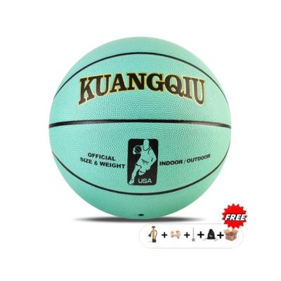 China Customized High Quality Training Women's Basketball Size 5 Basketball Blue Ball 7 Leather Custom Made for sale