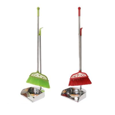 China Wholesale Cleaning House Cleaning Stainless Steel Broom and Dustpan Sets for sale