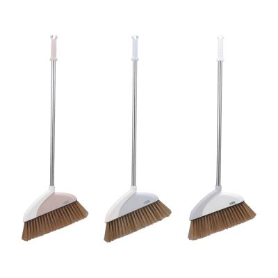 China JS-2582 Home Double Color Single Plastic Broom For Wooden Floor Cleaning for sale