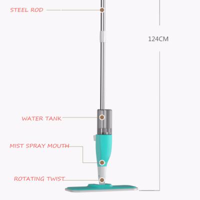 China JS-SP01 360 Microfiber Microfiber Broom Water Spray Broom Stocked Magic Flat Mop for sale