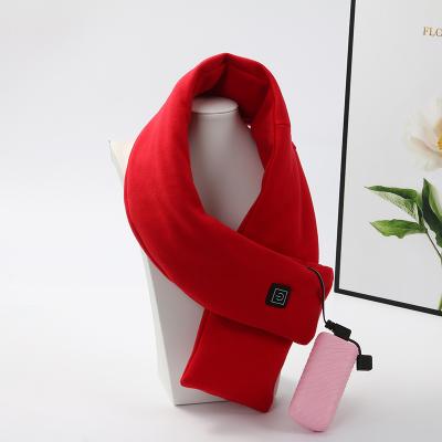 China Wholesale Rechargeable Cotton Stain Men's and Women's Neck Warmer Scarves Heated Scarves for Winter Sports Enthusiast Scarf for sale