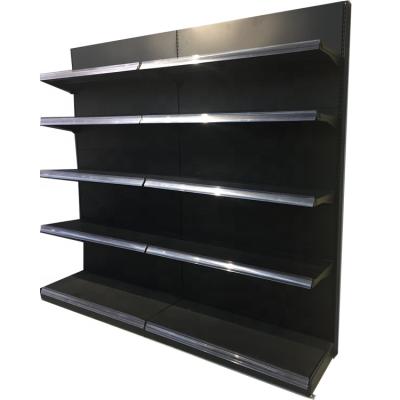 China Single Sided Metal Material Supermarket Shelf Grocery Store Display Racks for sale