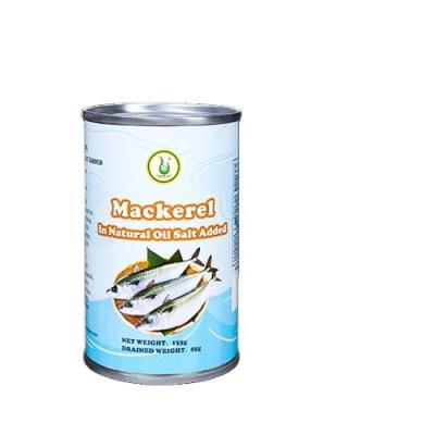 China Hot Selling Unique Design Canned Mackerel In Oil Natural Salt Added Mackerel Canned Fish Canned Sardine Fish 125g for sale