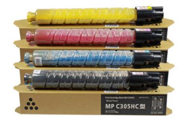 China Ricoh Toner Cartridges MP C305SPF CMYK  for Ricoh MP C305SPF C306ZSP With Chip for sale