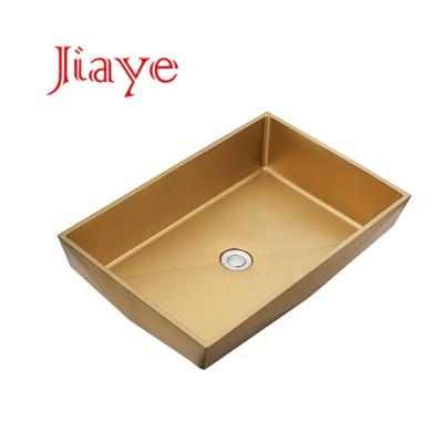 China Without Sanitary Faucet Stainless Steel Bathroom Hand Sink Golden Hotel Toilet for sale