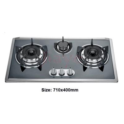 China Used factory price JY-PA3034 stainless steel panel gas hob gas stove gas hob/built-in 3 sabaf mini burner for Pakistan for sale