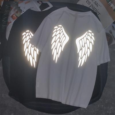 China Custom Anti-Wrinkle Night Glowing T Shirts For Men Streetwear Reflective Glow In The Dark Tees for sale