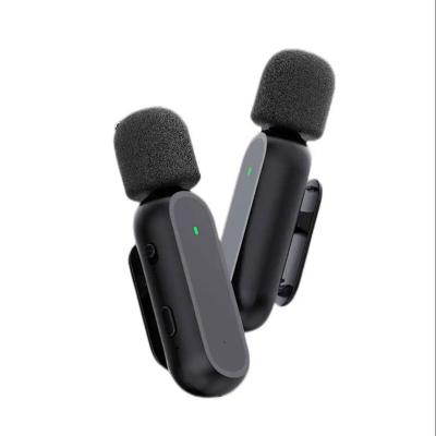 China Headset Microphone 1 Drag 2 Lavalier wireless microphone2.4ghz 2 In 1 Portable Mini Microphone Wireless Recording Microphone For type c for sale